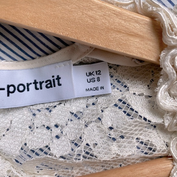 Self Portrait Cream Cord Lace midi dress - Picture 4 of 7